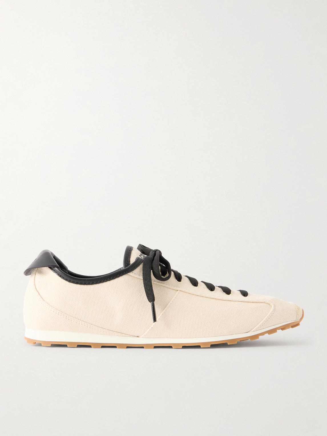 Jacquemus Les Tennis Leather-Trimmed Canvas Sneakers EU 46
