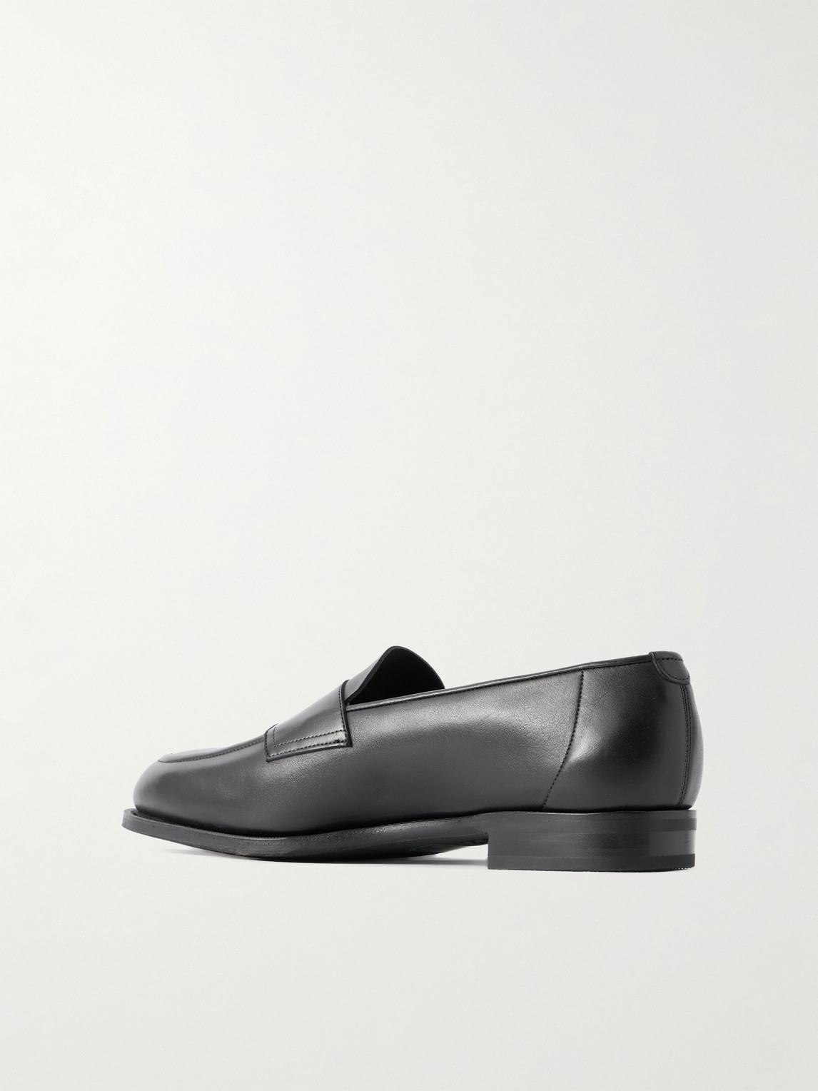 Edward Green Piccadilly Leather Penny Loafers In Black