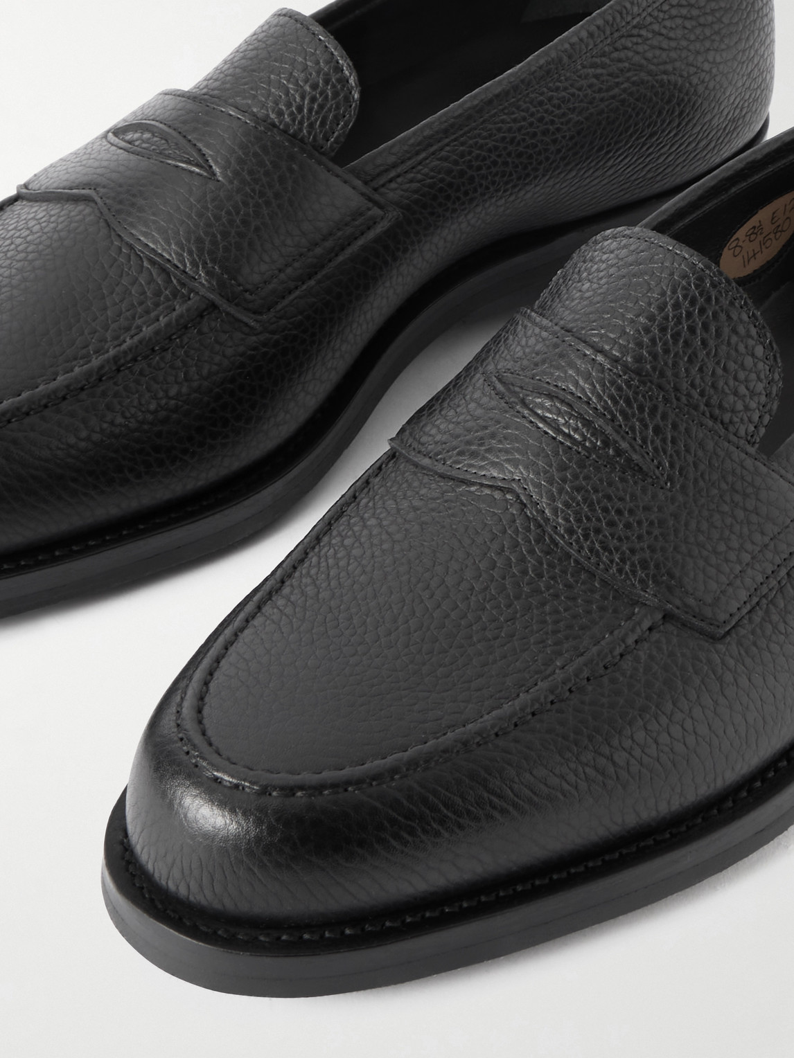 Edward Green Pimlico Full-grain Leather Penny Loafers In Black
