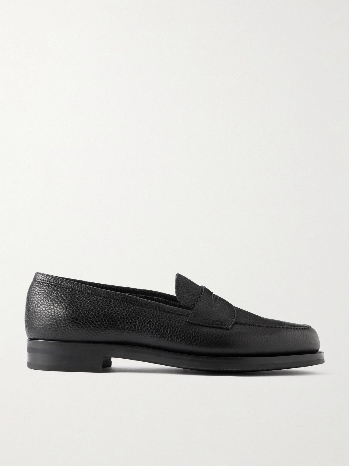 Edward Green Pimlico Full-grain Leather Penny Loafers In Black
