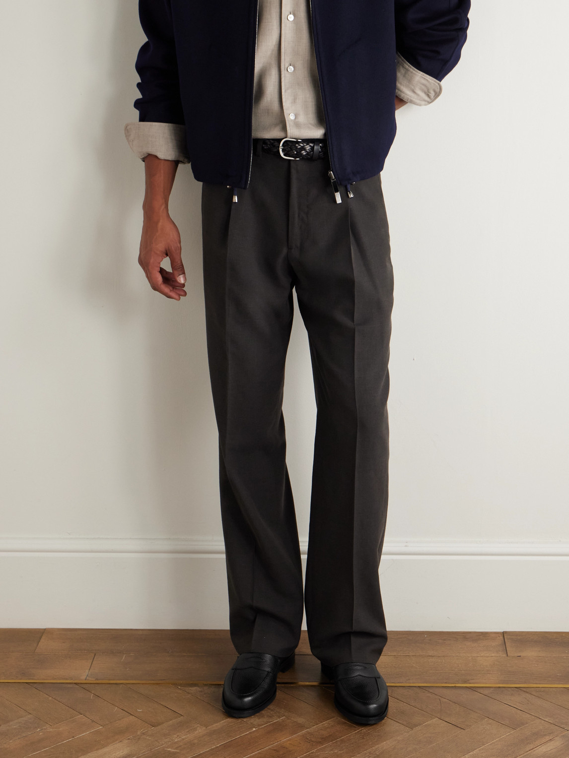 Edward Green Pimlico Full-grain Leather Penny Loafers In Black