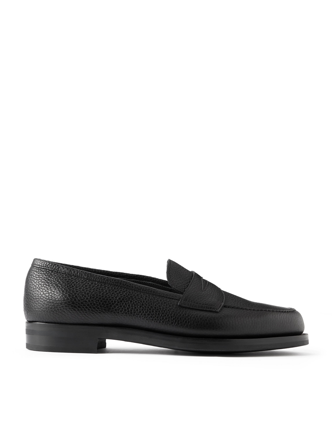 Edward Green Pimlico Full-grain Leather Penny Loafers In Black