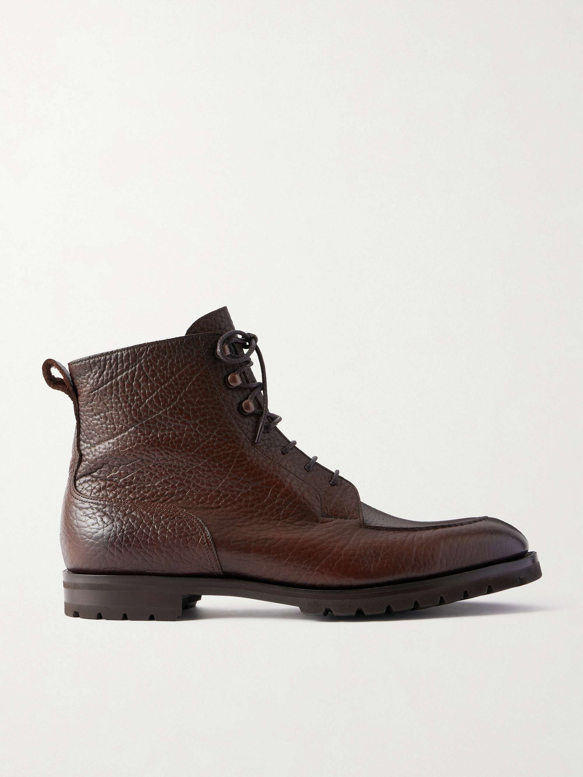 EDWARD GREEN Cranleigh Shearling-Lined Full-Grain Leather Boots