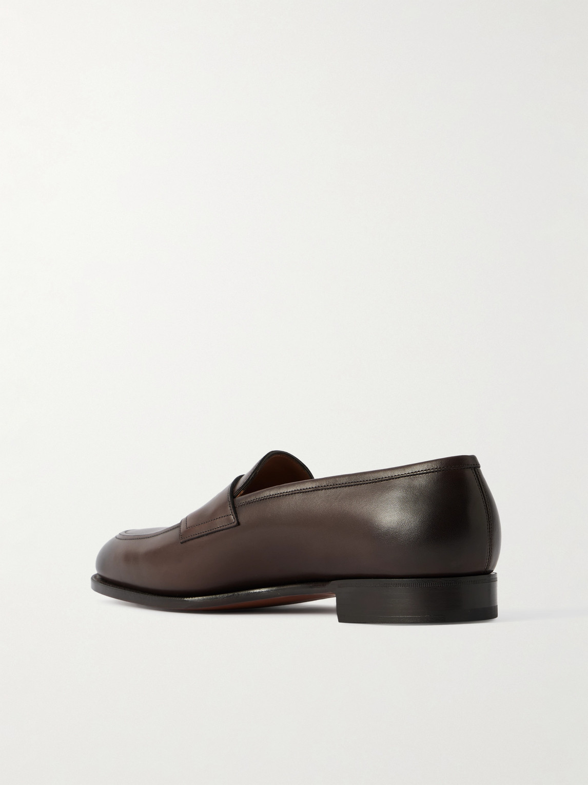 Edward Green Piccadilly Leather Penny Loafers In Brown