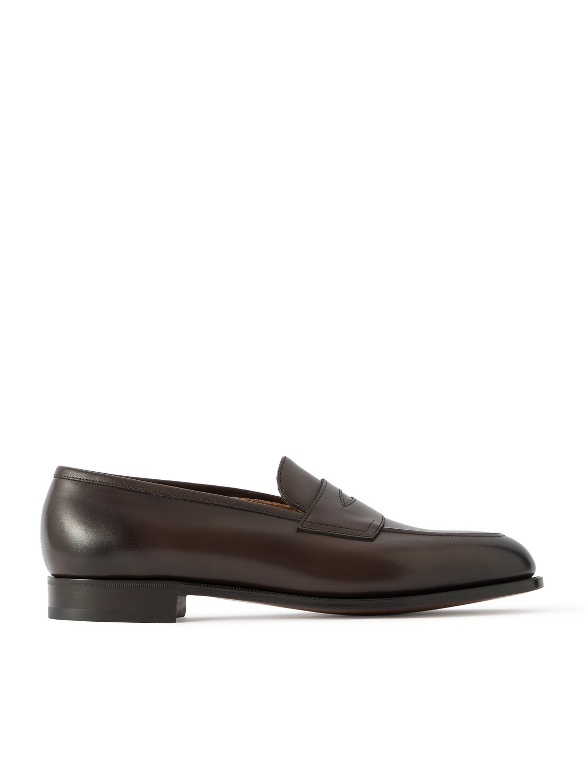Edward Green Piccadilly Leather Penny Loafers In Brown