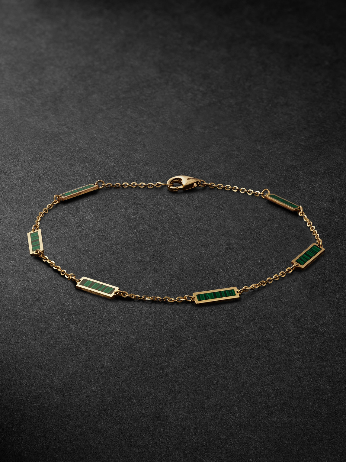Jia Jia Gold Malachite Bracelet In Green
