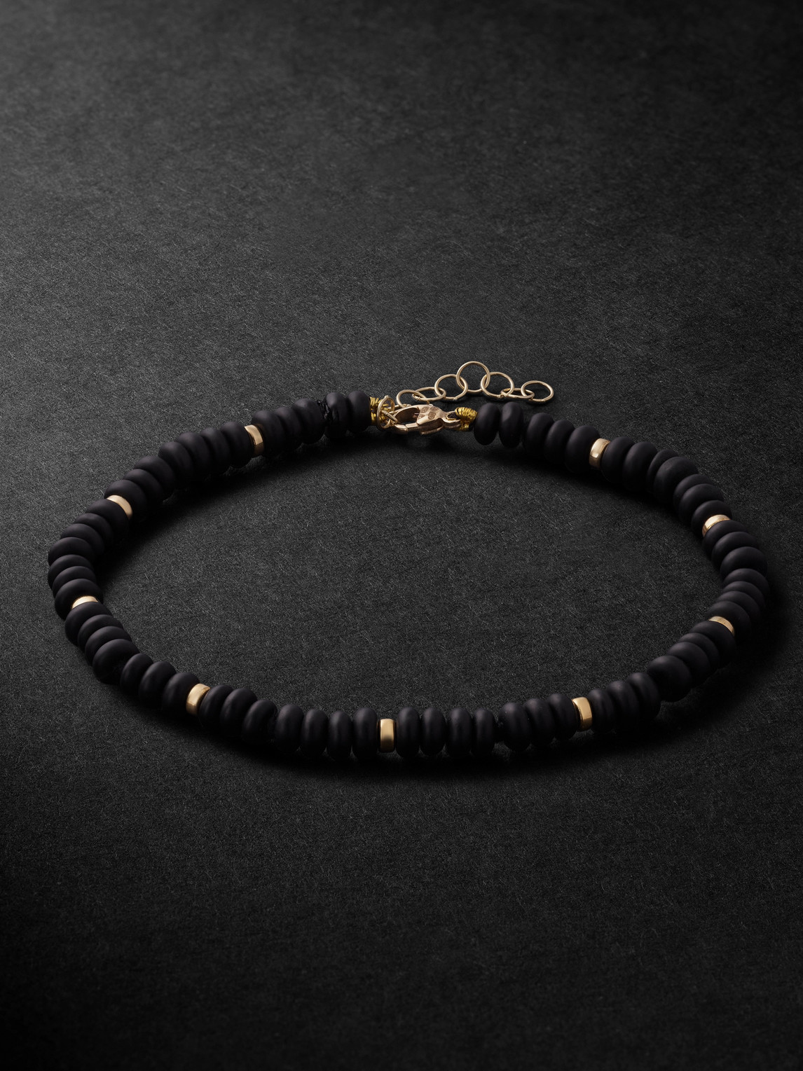 Jia Jia Gold Onyx Bracelet In Black