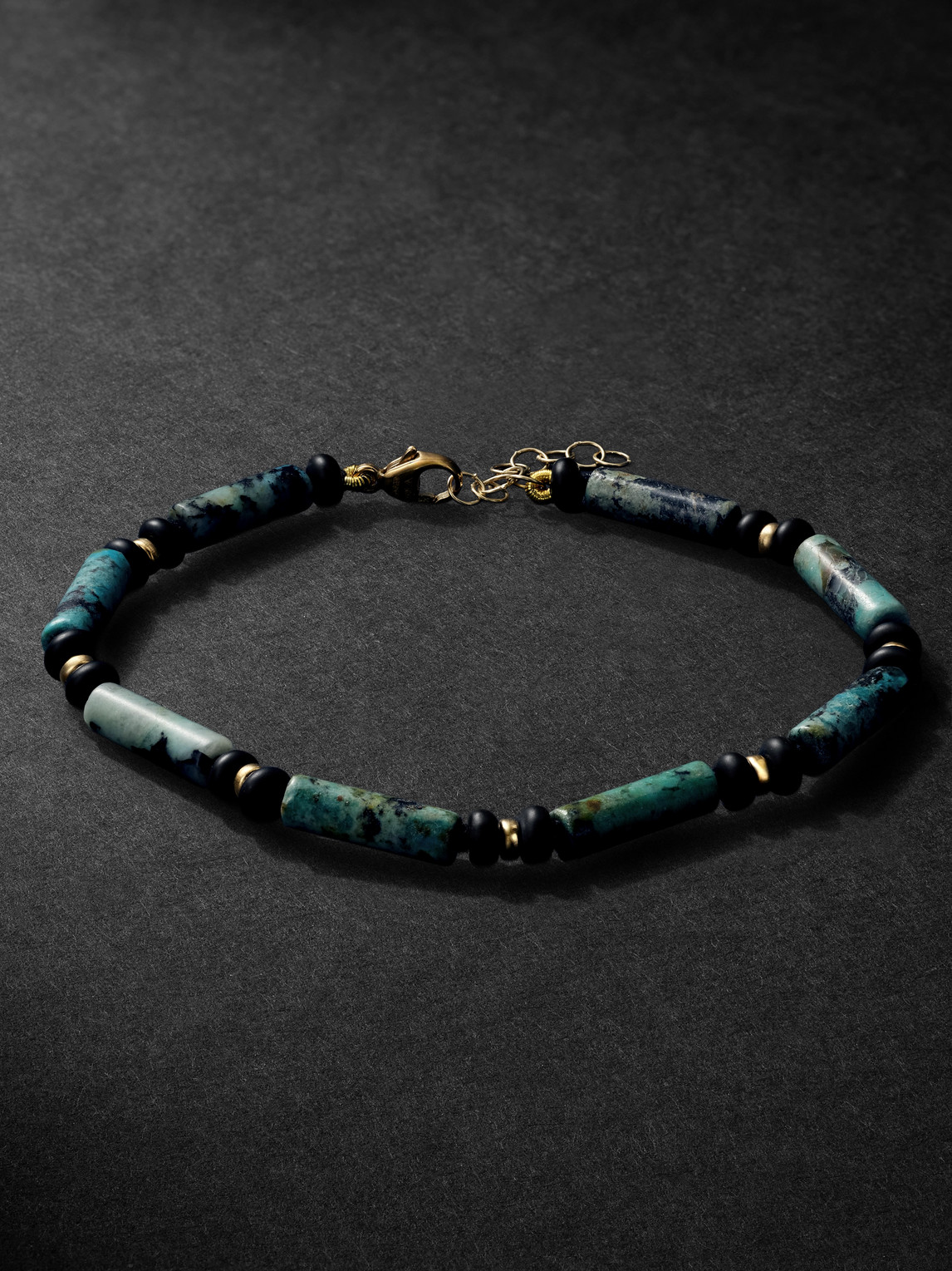 Jia Jia 14-karat Gold, Turquoise And Onyx Bracelet In Multi