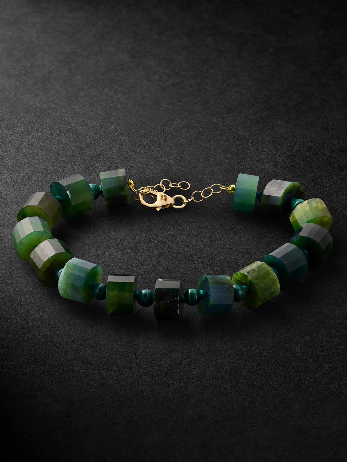 Jia Jia Gold, Malachite And Jade Bracelet In Green