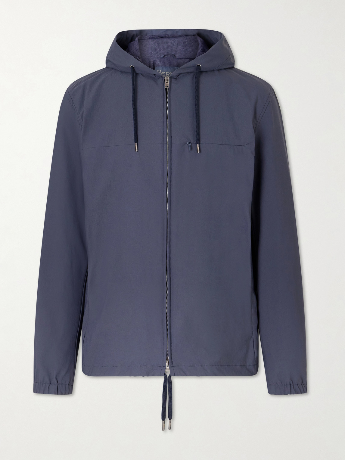 Herno Hooded Packable Bomber Jacket In Blue