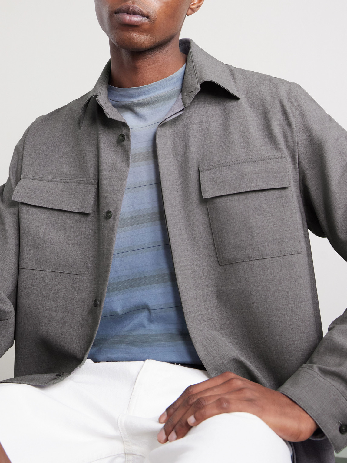 Wool-Blend Overshirt