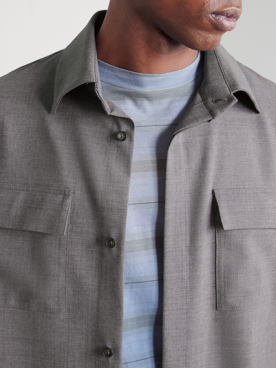 Wool-Blend Overshirt