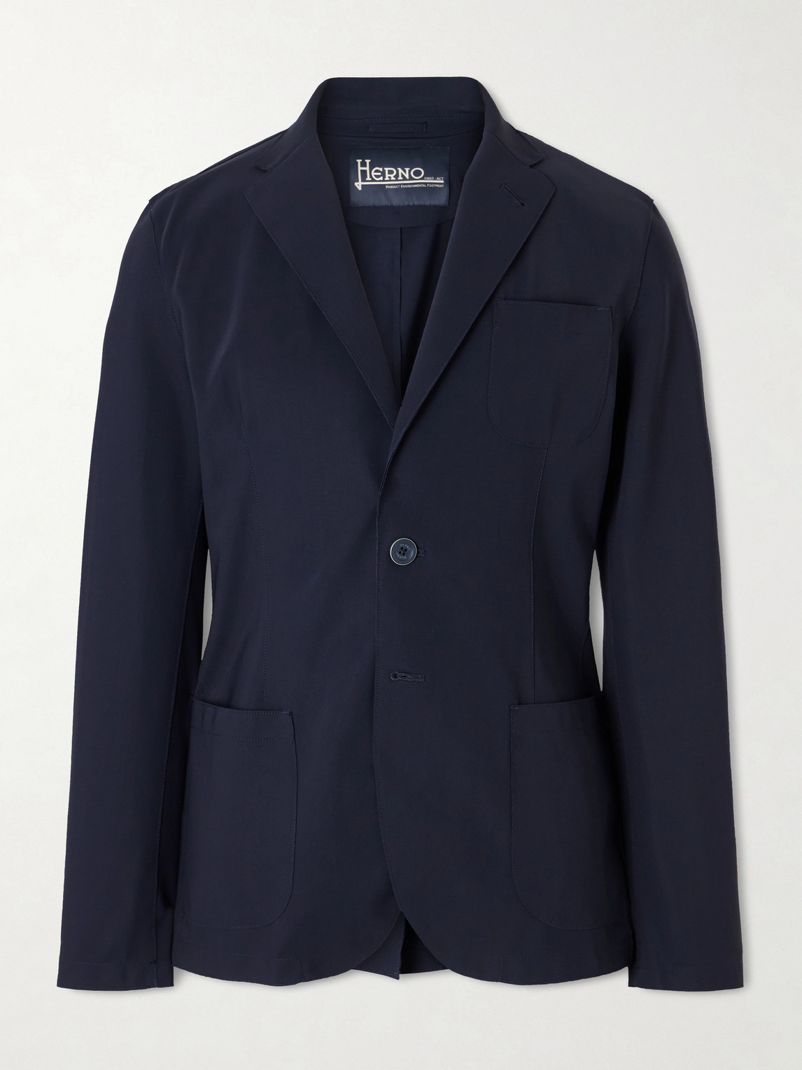 Herno Stretch-scuba Blazer In Blue