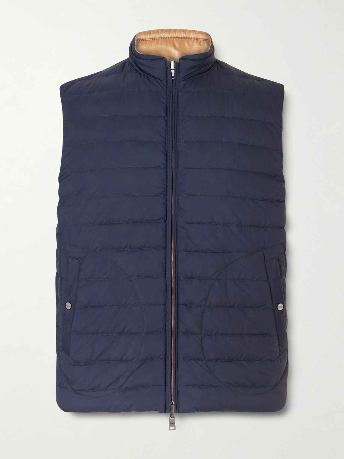 Herno Reversible Quilted Down Gilet In Blue