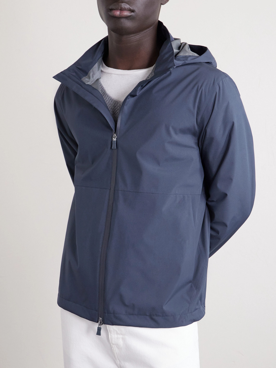 Herno Men Windstopper 2 Layers Jacket In Blue