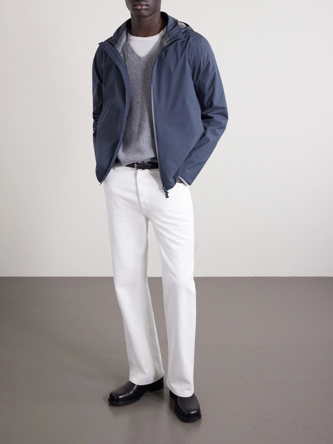 Herno Men Windstopper 2 Layers Jacket In Blue