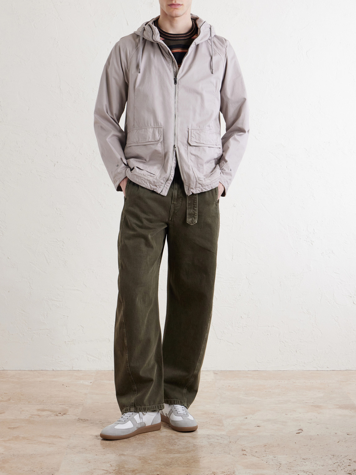 Cotton-Shell Hooded Jacket
