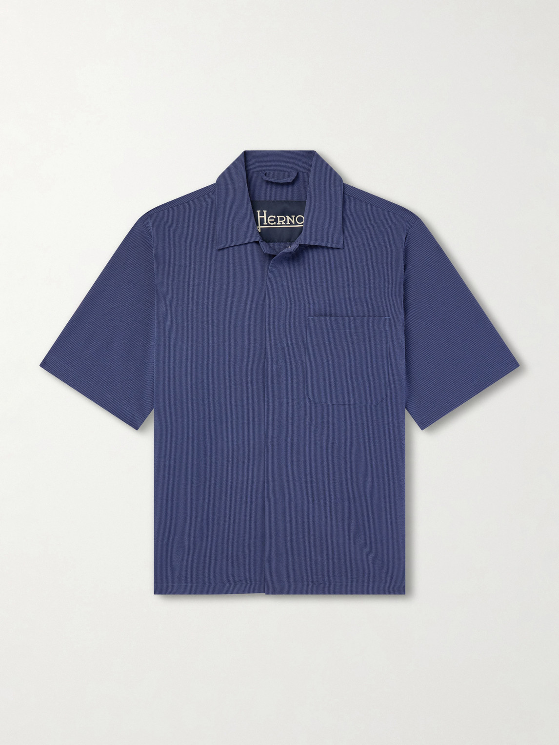 HERNO Seercrease Jersey Bowling Shirt IT 50