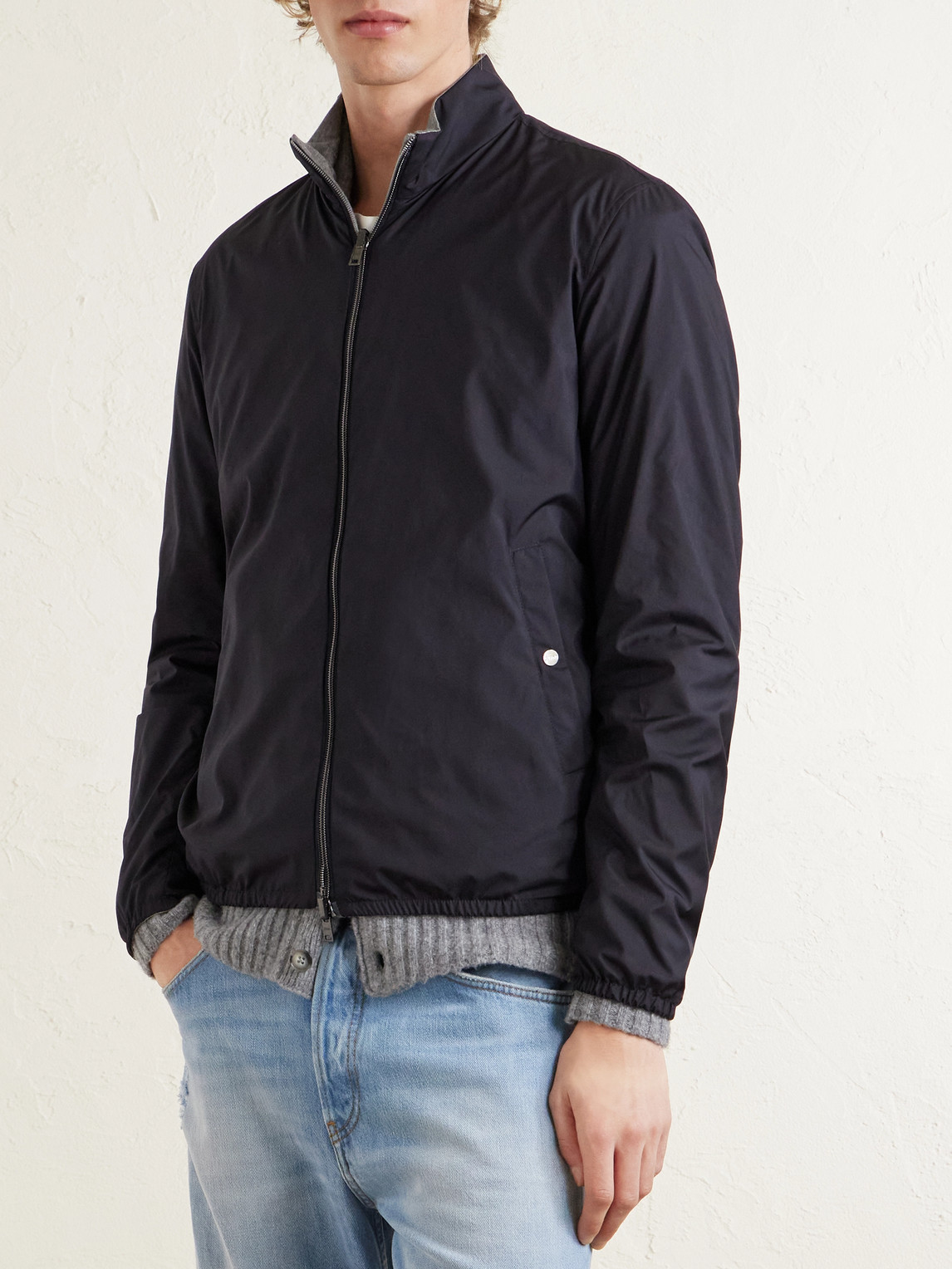  Herno - Reversible Shell And Jersey Jacket - Men - Blue - It 54 