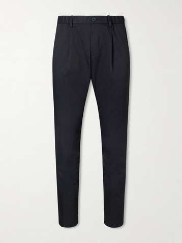HERNO Tapered Pleated Stretch-Twill Trousers