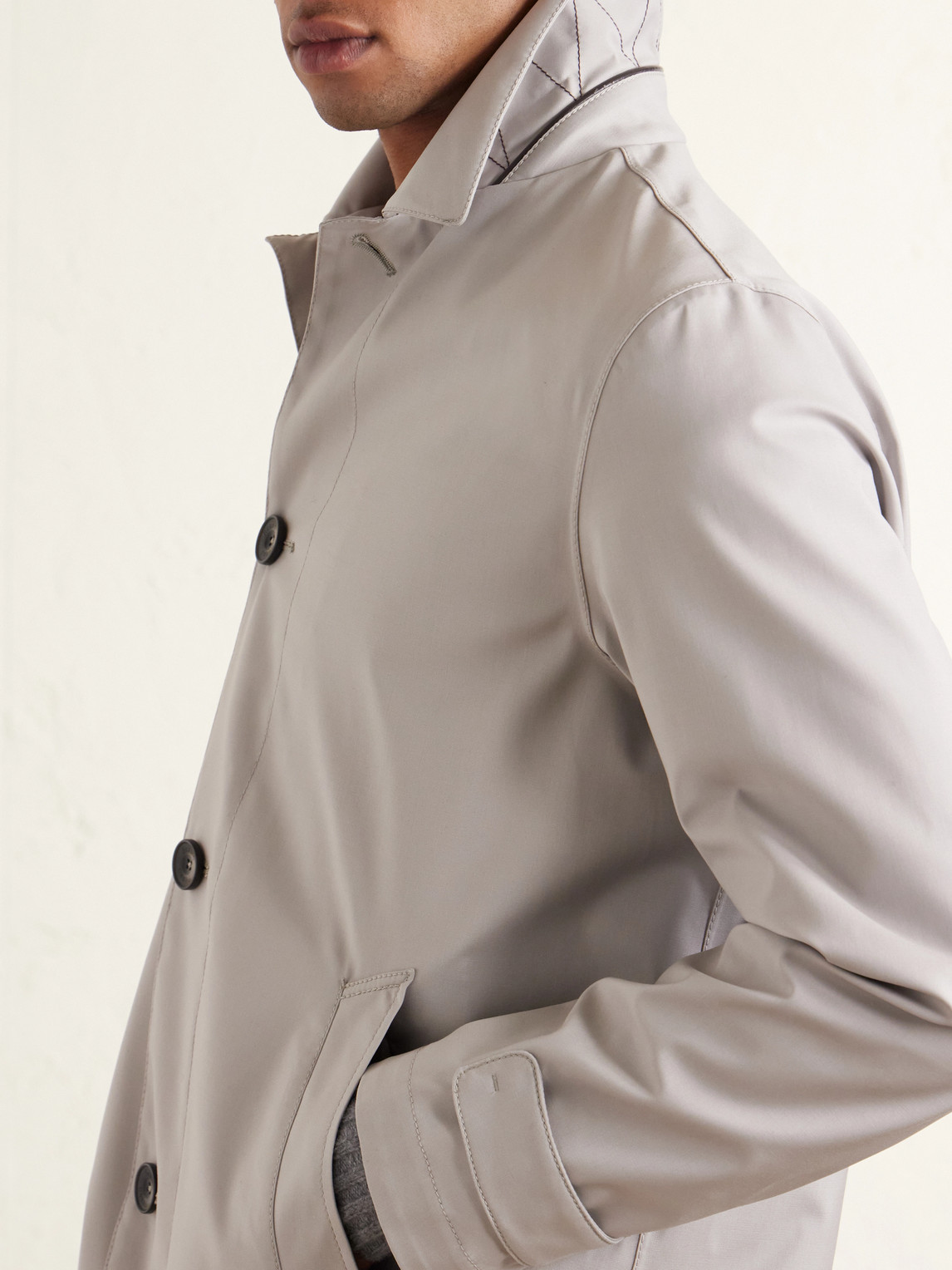 Herno Storm System® Wool Coat In Gray