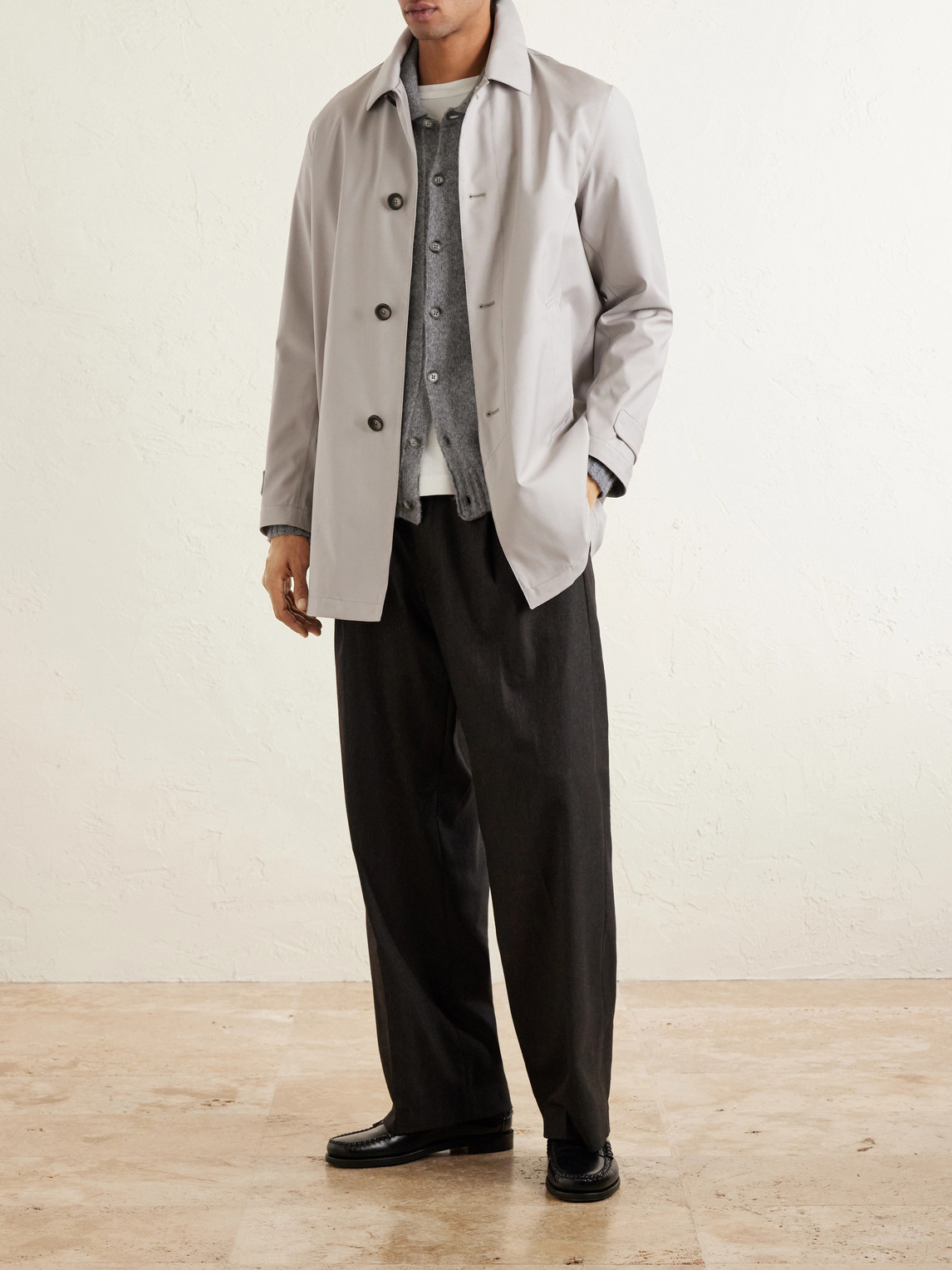 Herno Storm System® Wool Coat In Gray