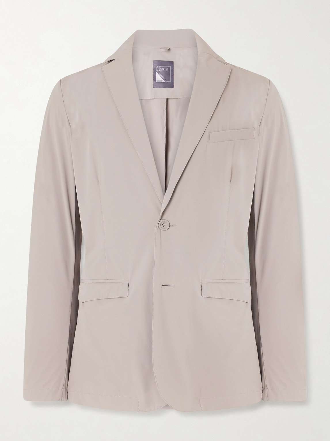 Herno Slim-fit Shell Blazer In Neutral