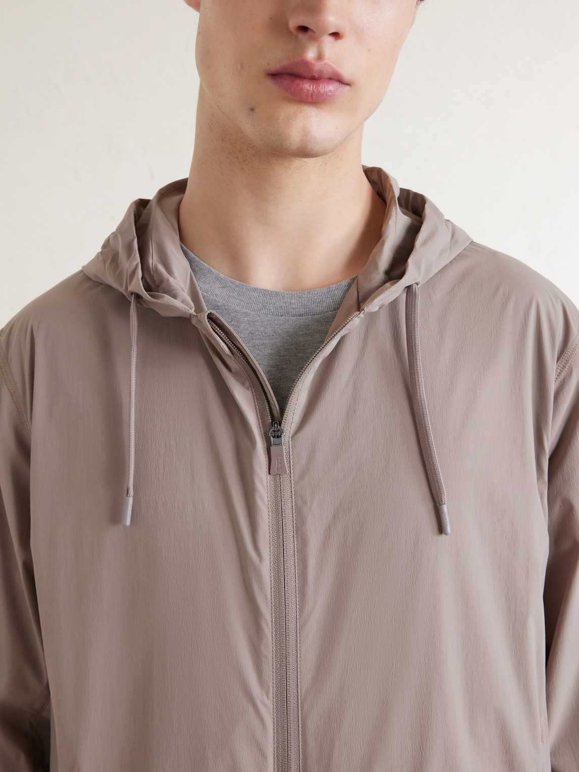 Hooded Shell Blouson Jacket