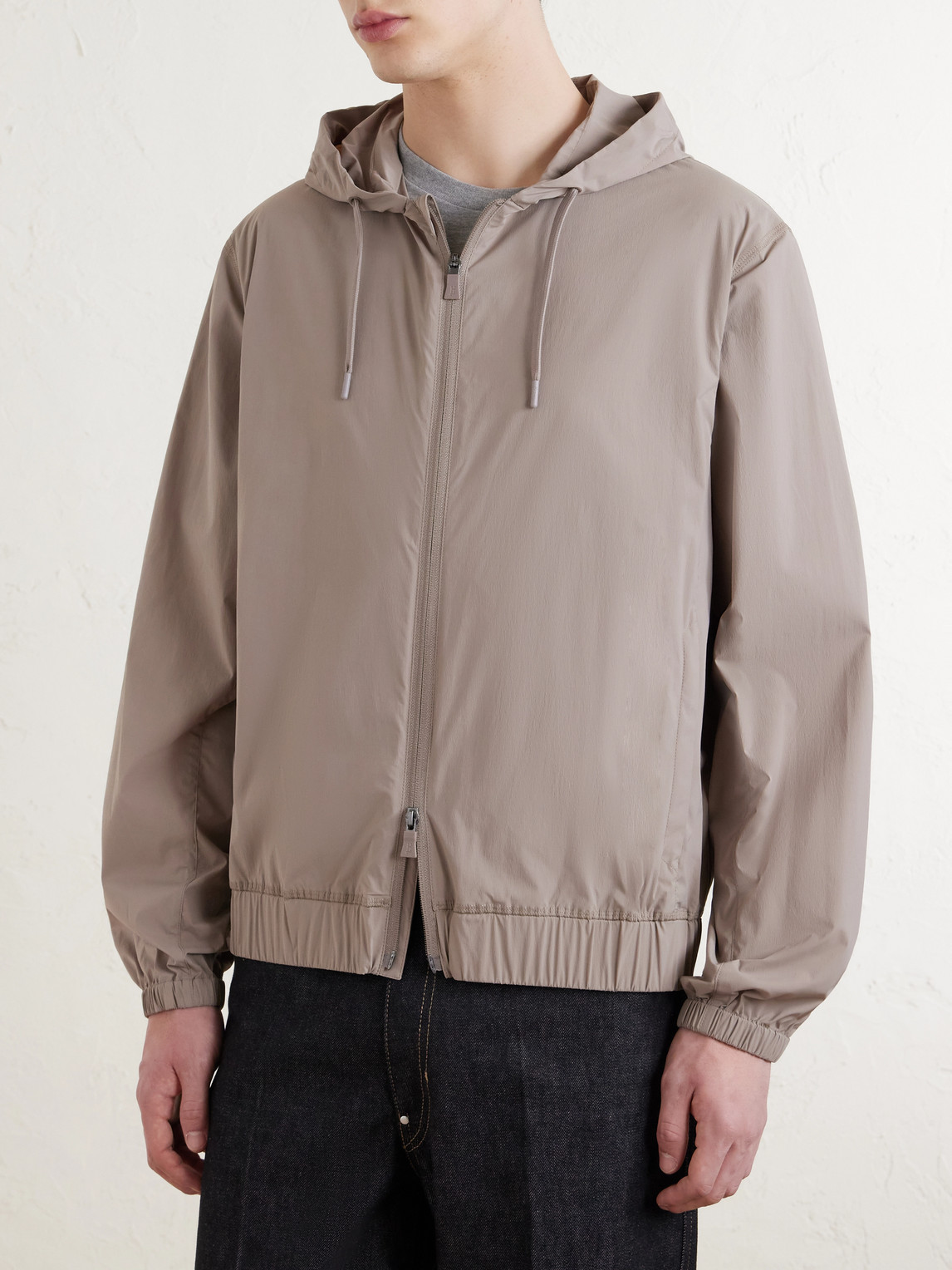  Herno - Hooded Shell Blouson Jacket - Men - Neutrals - It 46 
