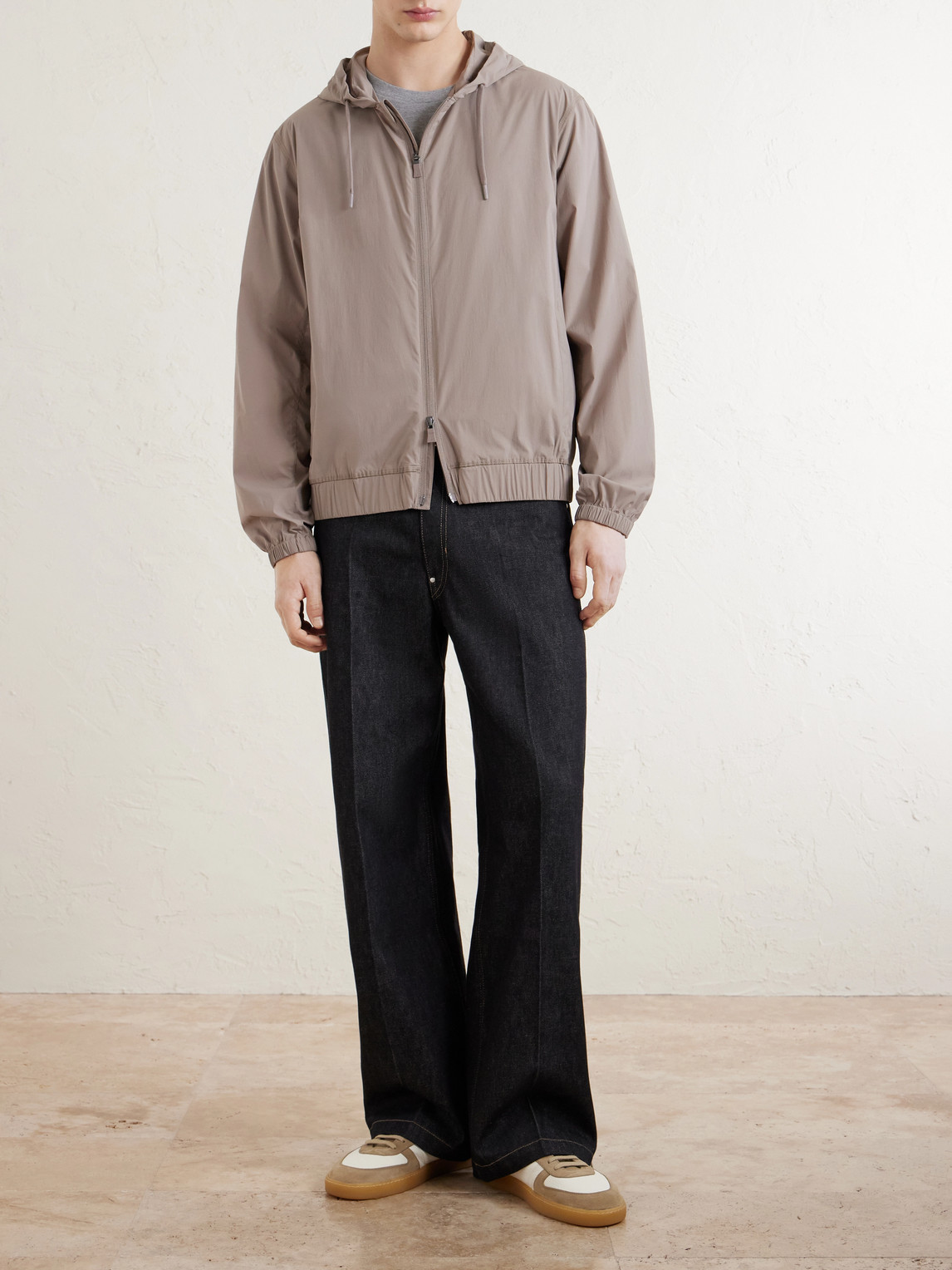 Hooded Shell Blouson Jacket