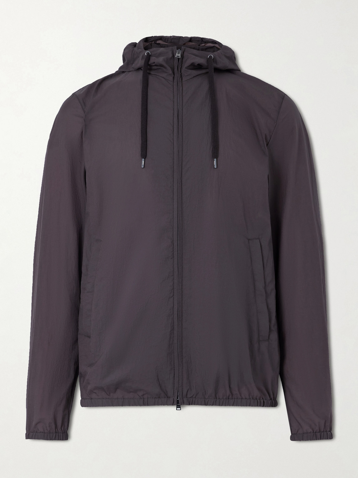 Herno Shell Hooded Jacket In Brown