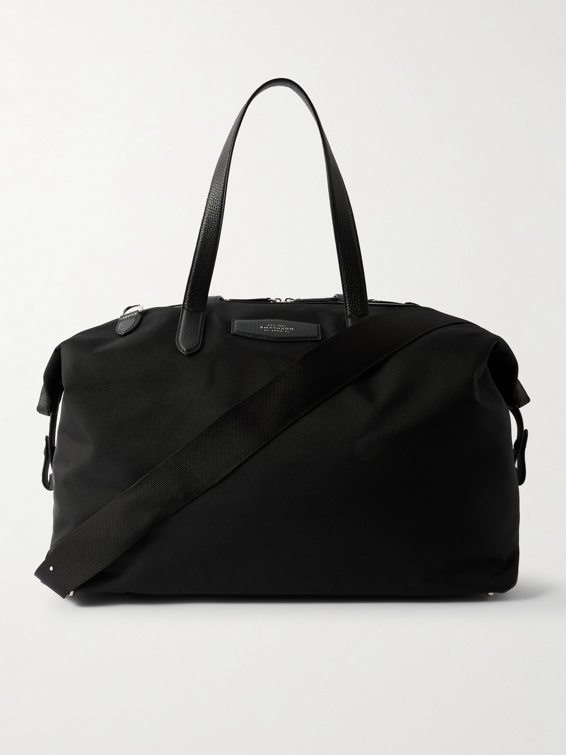 Norton Leather-Trimmed Canvas Weekend Bag