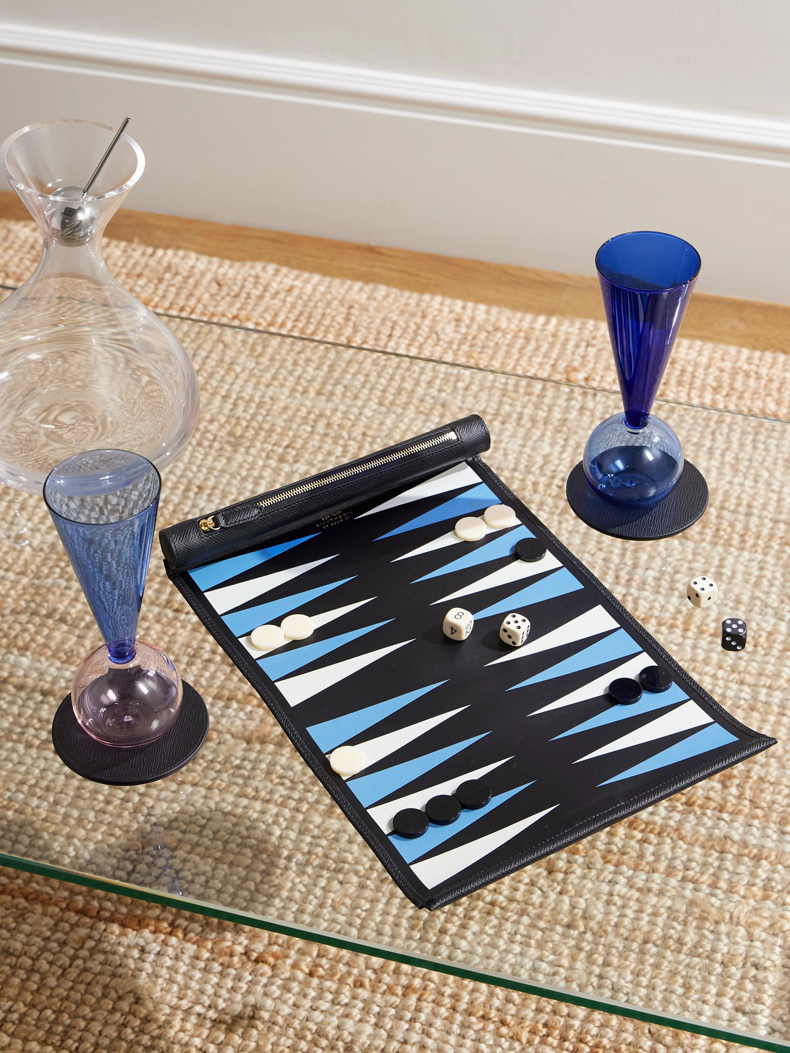 Cross-Grain Leather Backgammon Roll — 2