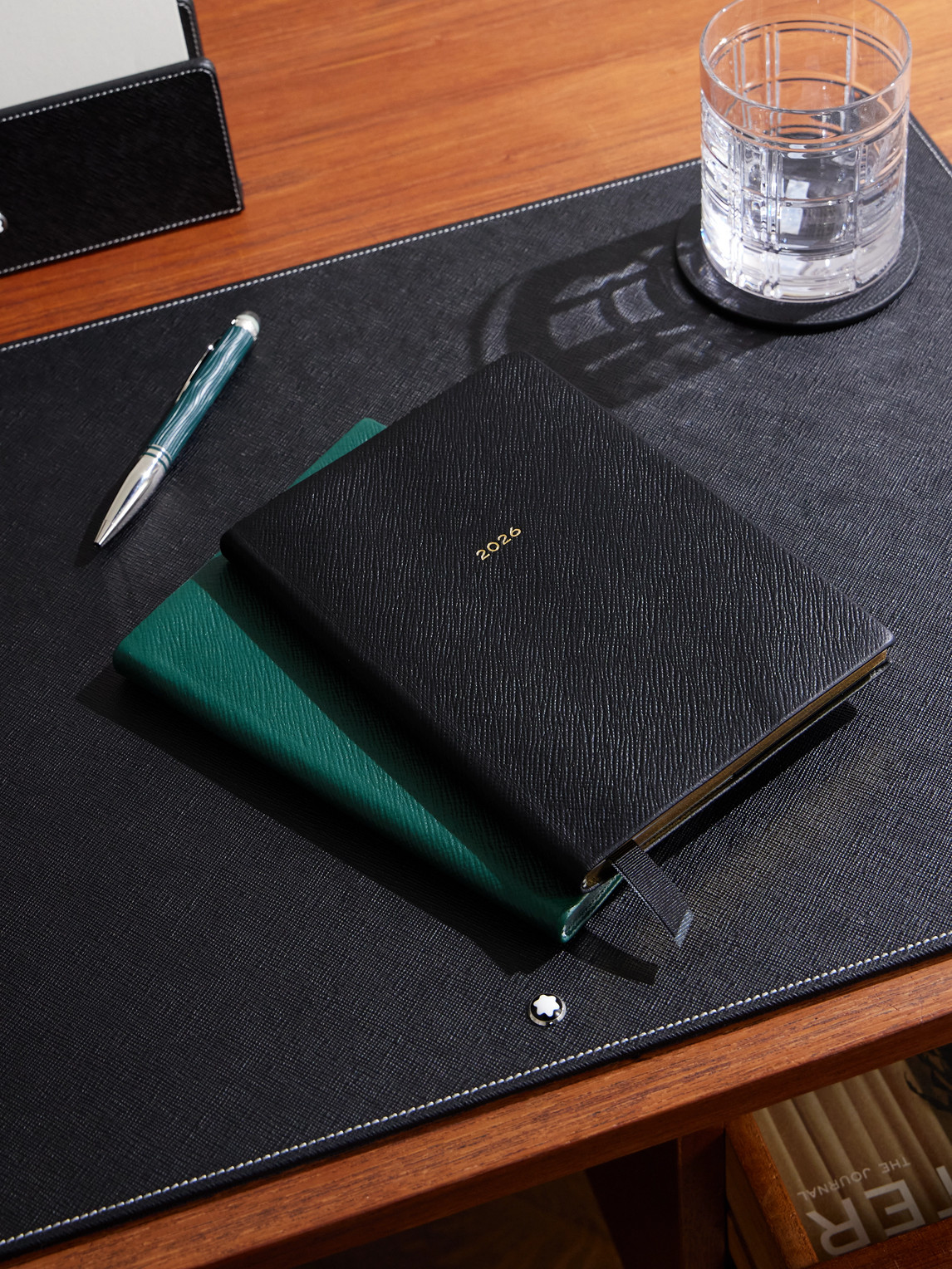 2026 Soho Panama Cross-Grain Leather Diary — 2