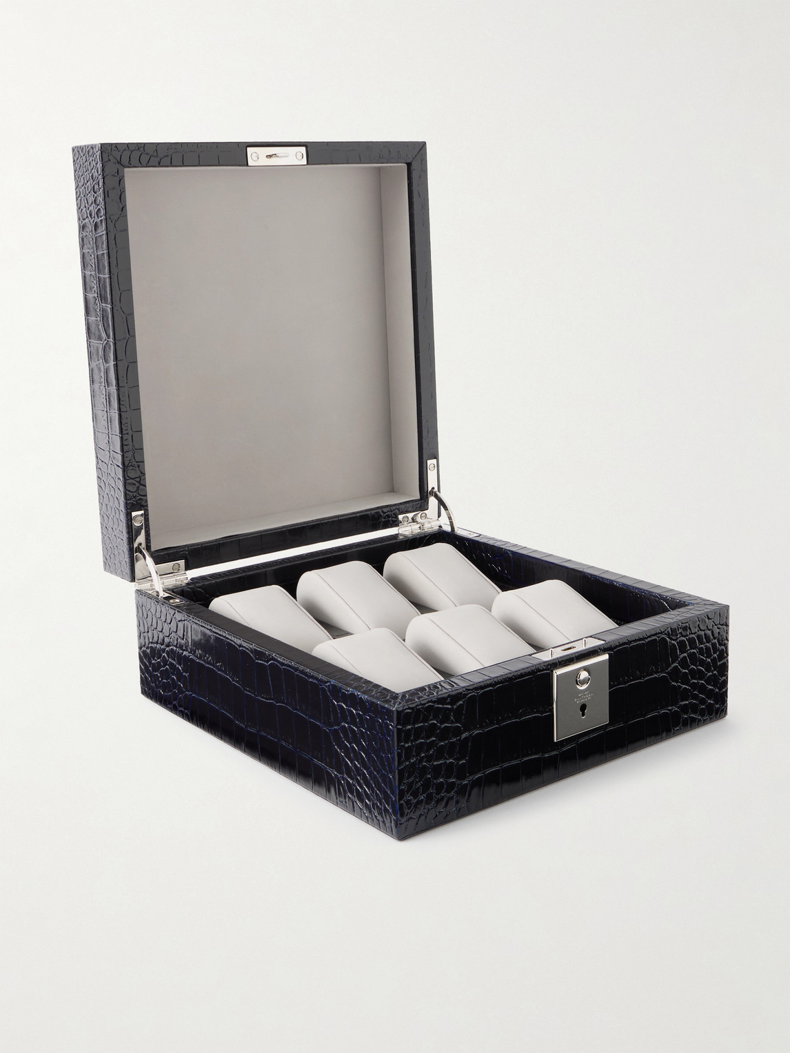 Mara Croc-Effect Leather Six-Piece Watch Box — 2
