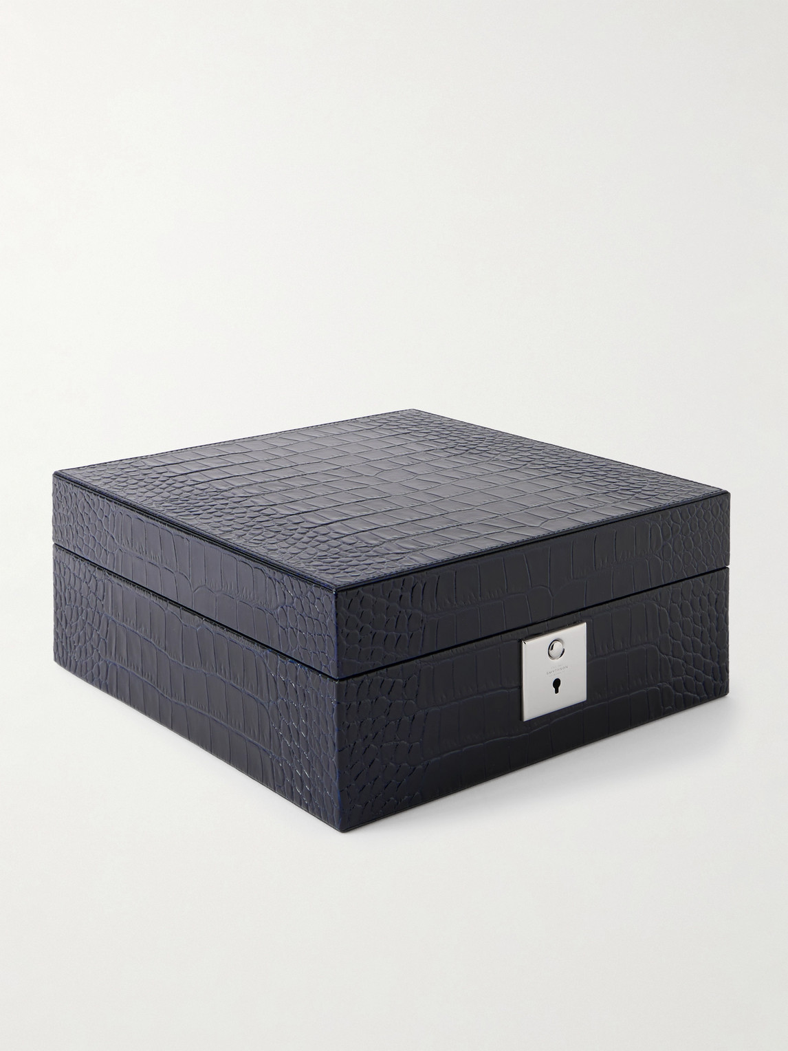 Mara Croc-Effect Leather Six-Piece Watch Box