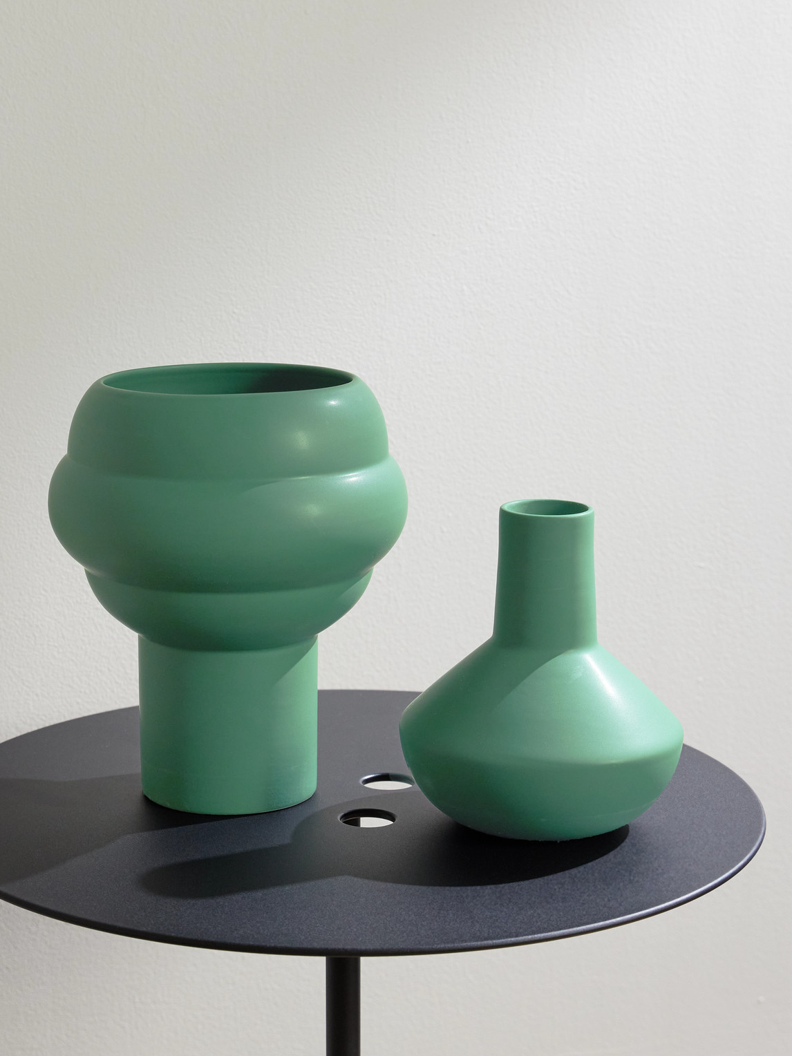 Tree and Sphere Set of Two Eartenware Vases