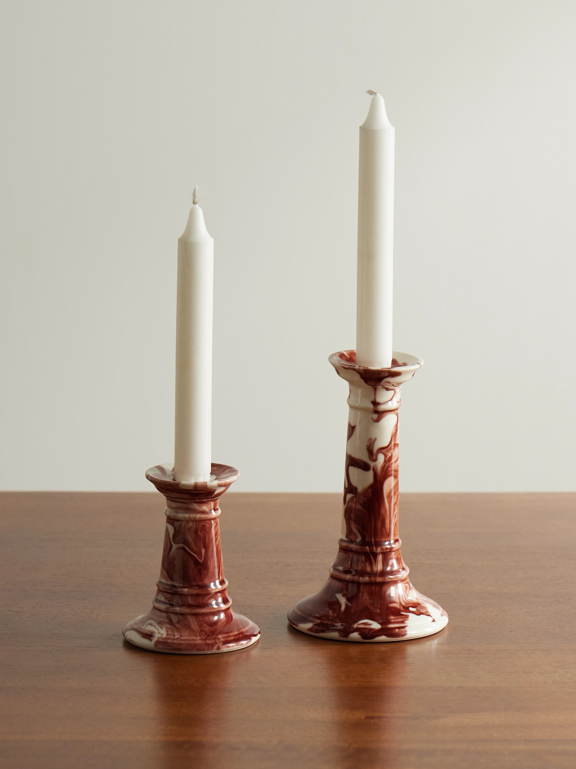 Wardour Set of Two Earthenware Candlesticks