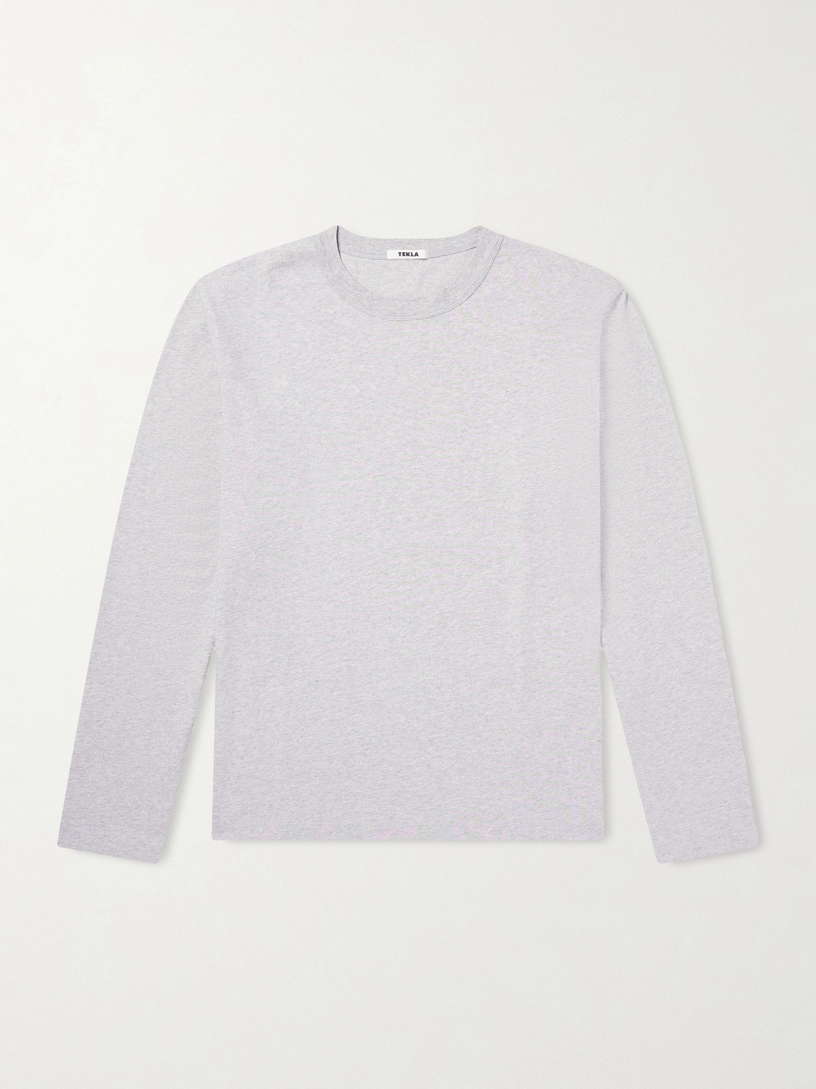 Tekla Organic Cotton-jersey T-shirt In Gray