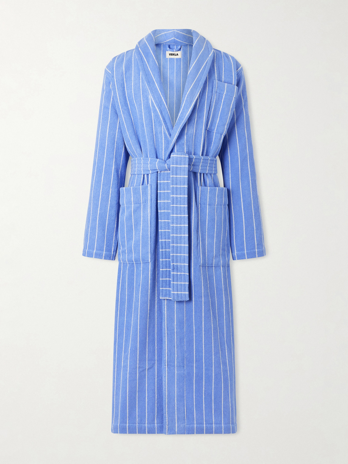 Tekla Belted Striped Organic Cotton-Terry Robe - Men