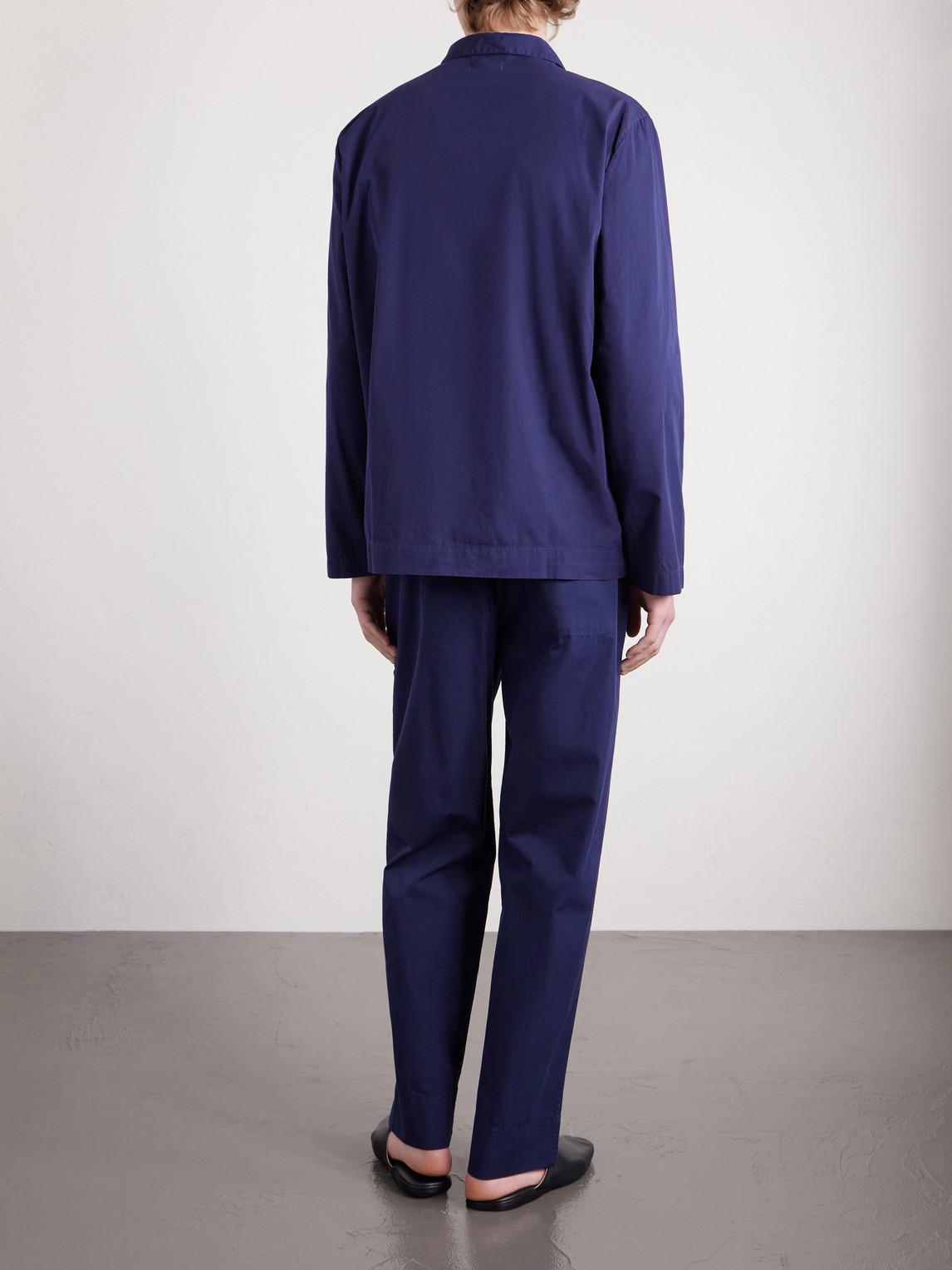 Straight-Leg Organic Cotton-Poplin Pyjama Trousers