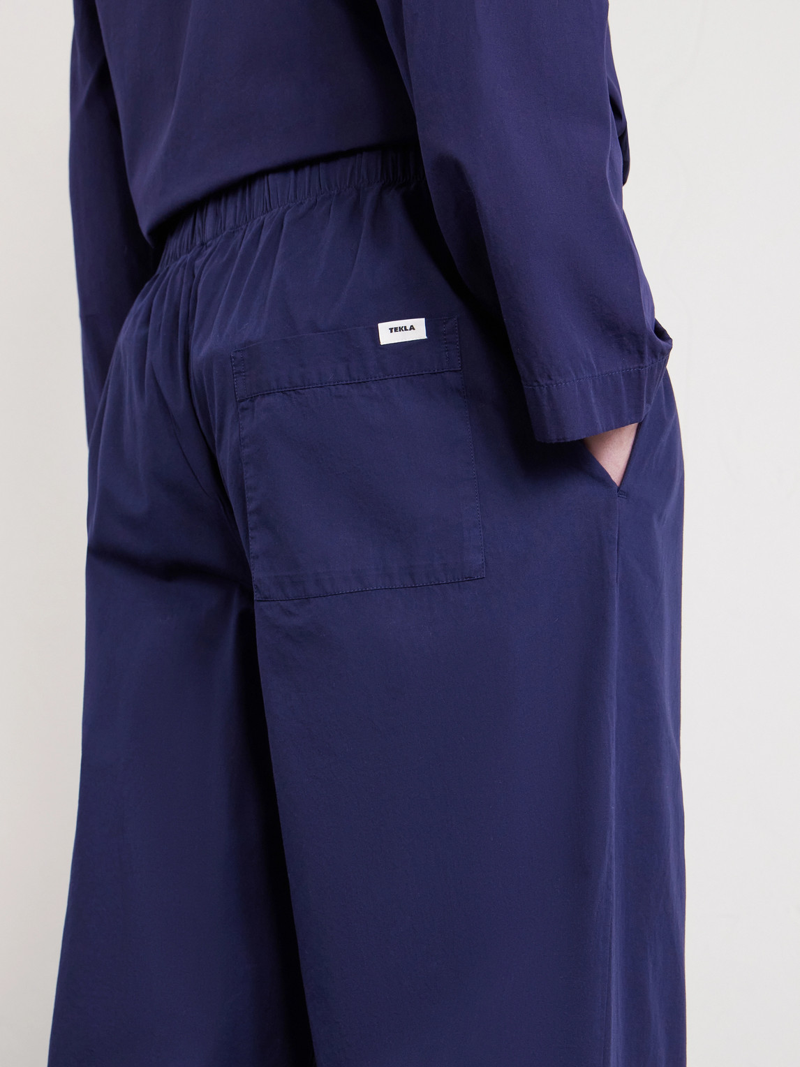 Straight-Leg Organic Cotton-Poplin Pyjama Trousers