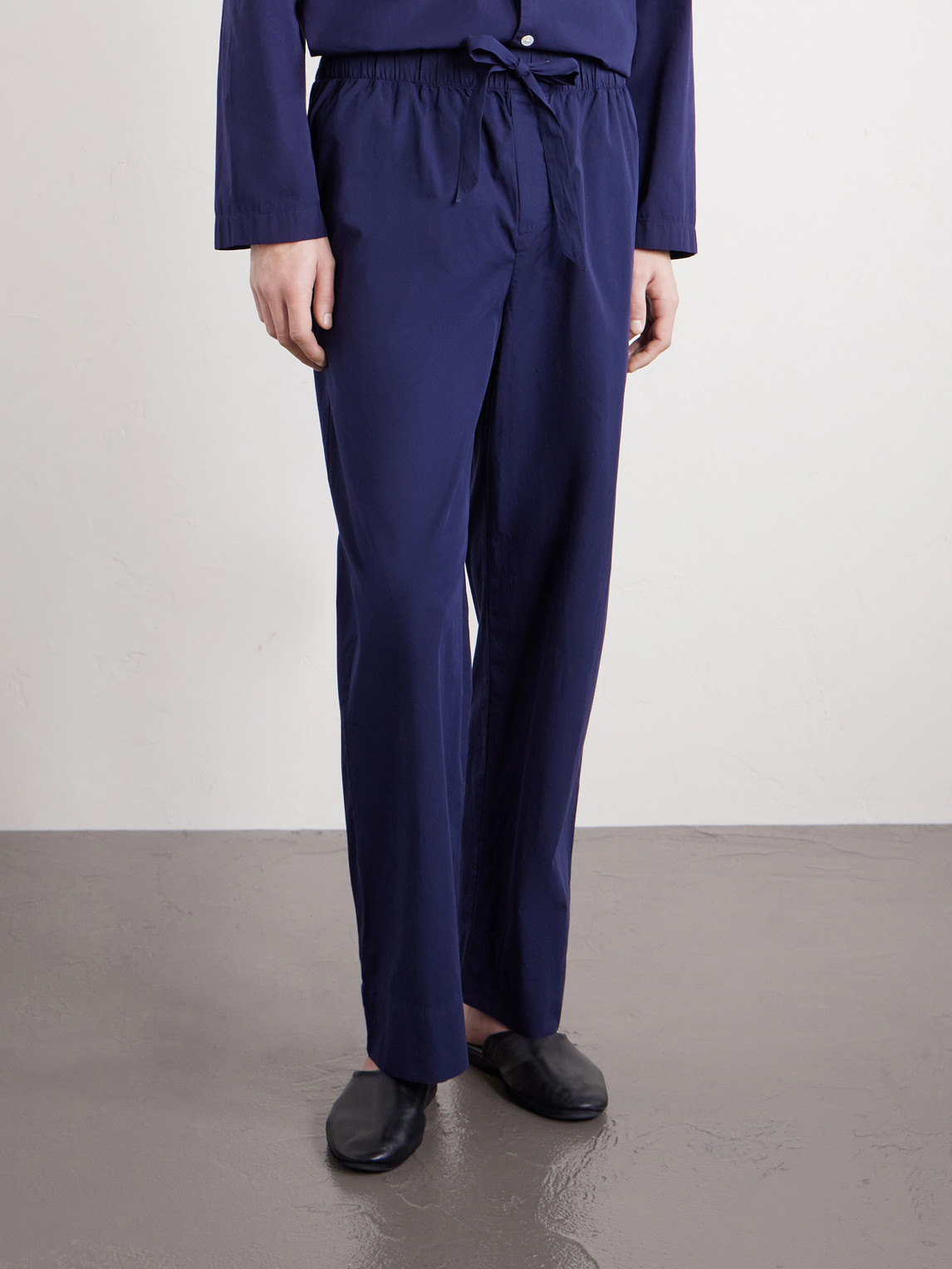 Straight-Leg Organic Cotton-Poplin Pyjama Trousers