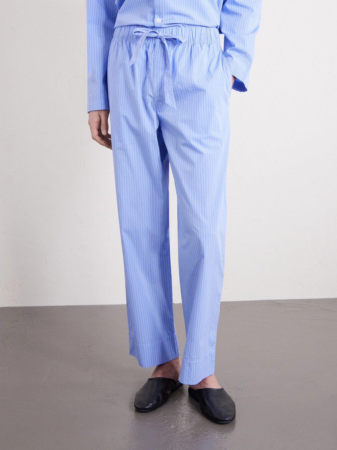 Striped Organic Cotton-Poplin Pyjama Trousers