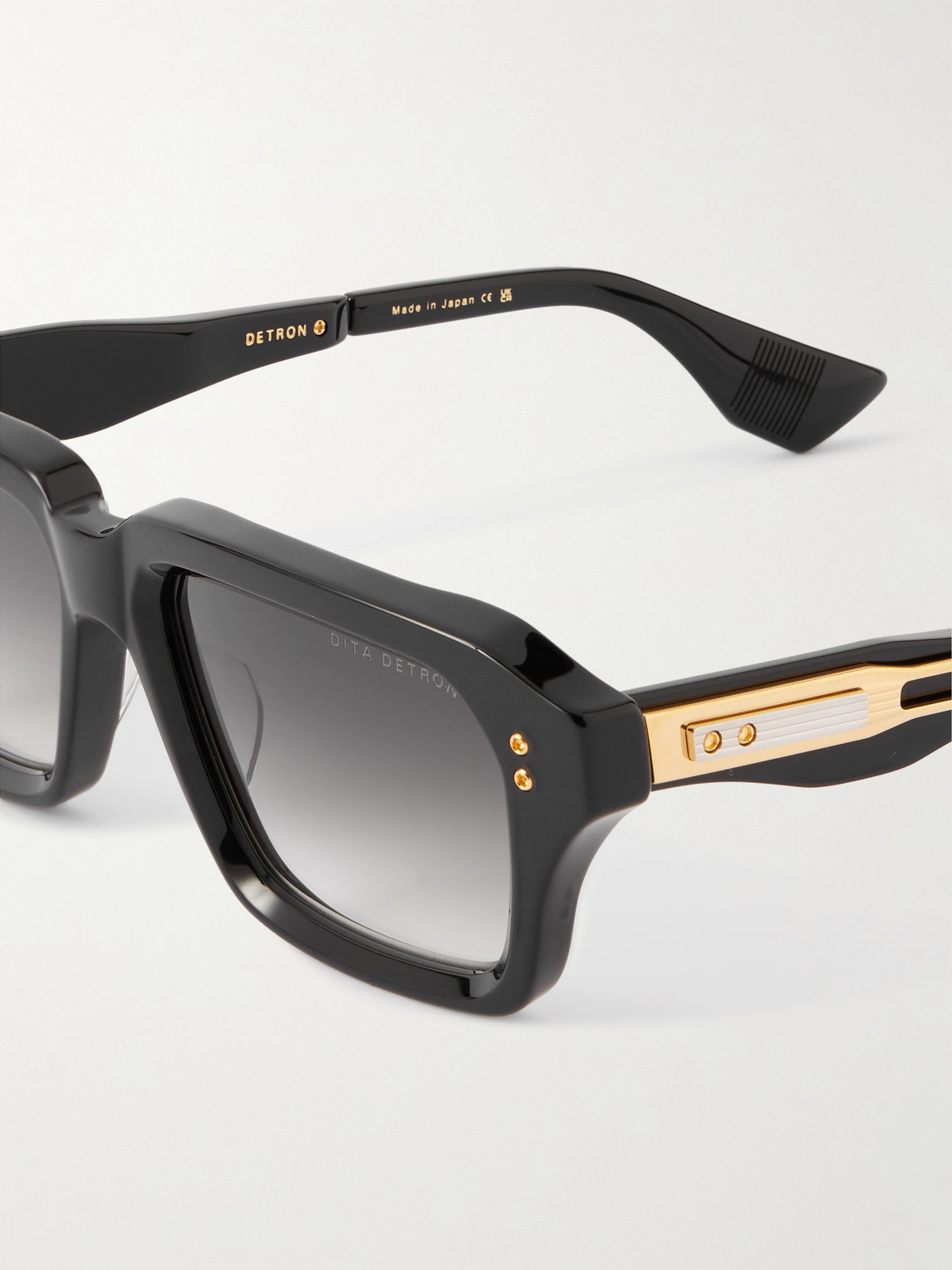 Dita Detron Square-frame Titanium And Acetate Sunglasses In Black