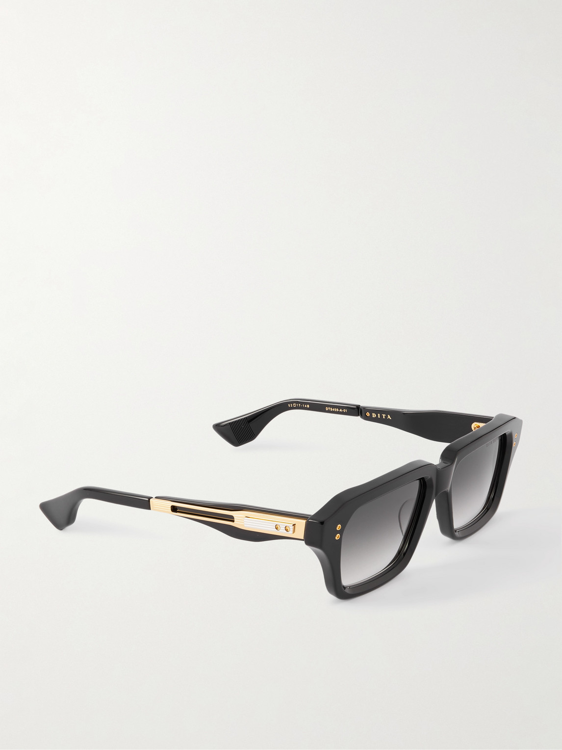 Dita Detron Square-frame Titanium And Acetate Sunglasses In Black