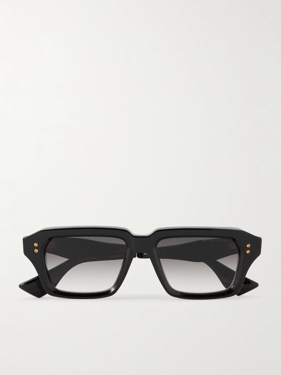 Dita Detron Square-frame Titanium And Acetate Sunglasses In Black