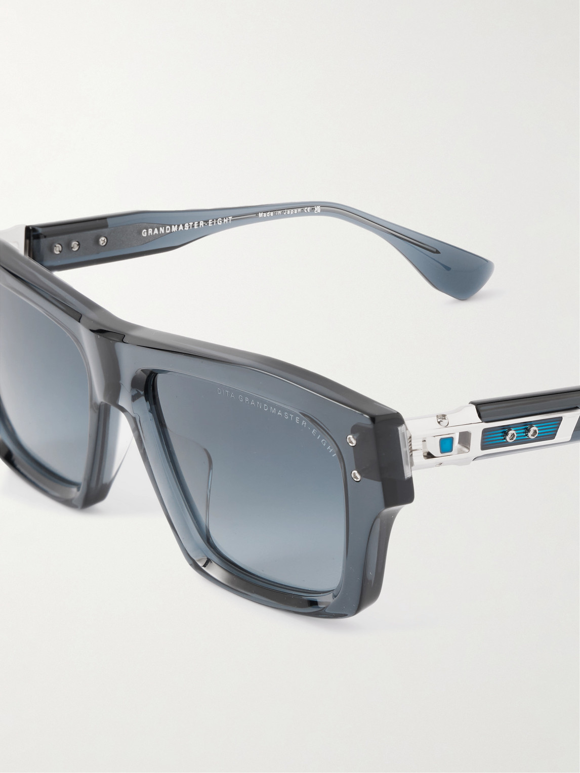 Dita Grandmaster-eight Square-frame Acetate And Titanium Sunglasses In Blue