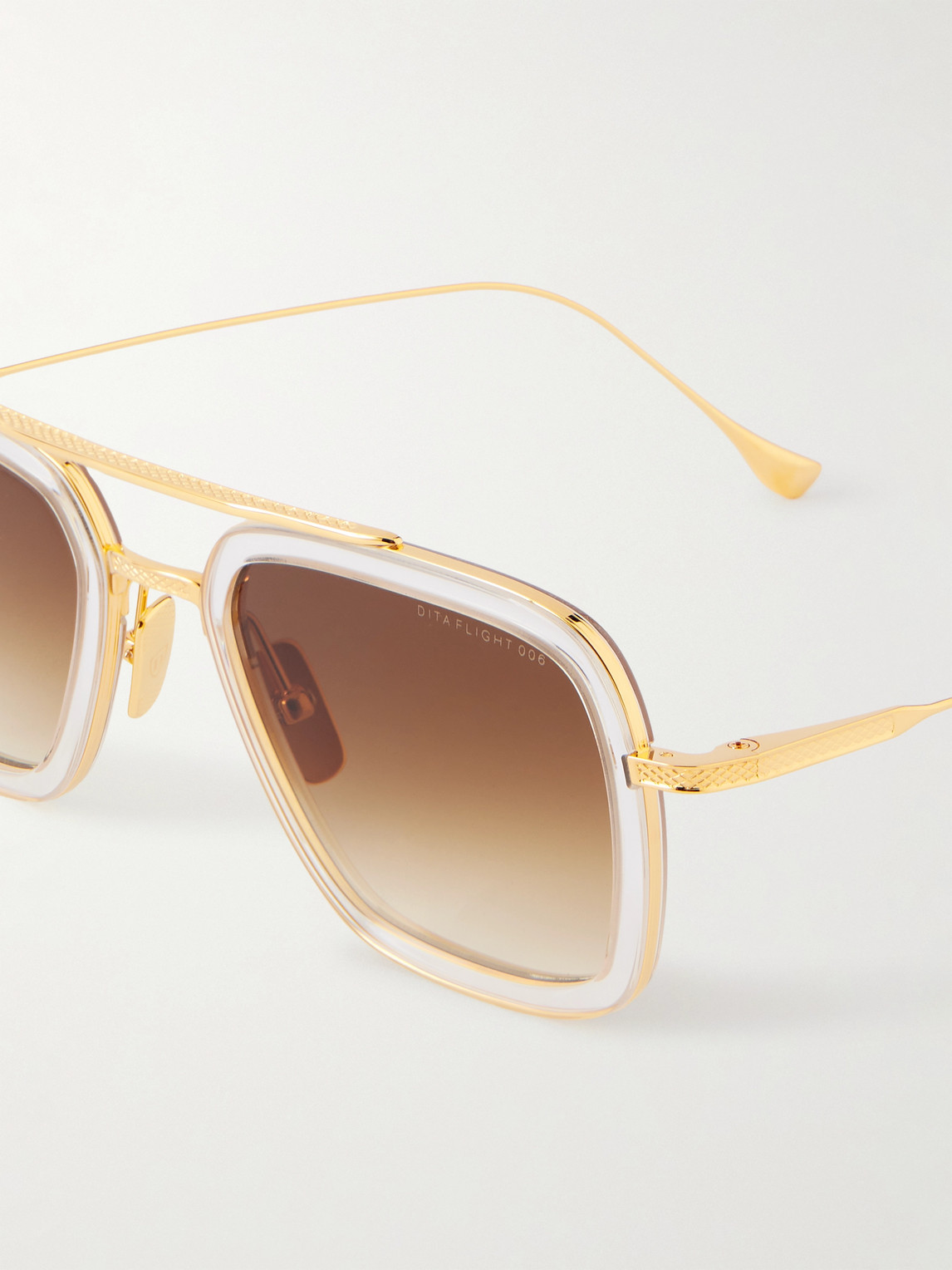 Dita Aviator-style Gold-tone And Acetate Sunglasses In Gold