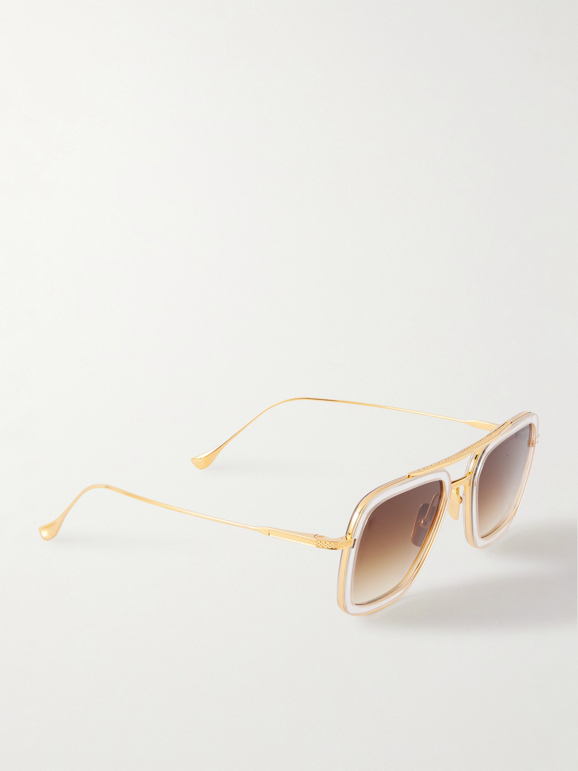 Dita Aviator-style Gold-tone And Acetate Sunglasses In Gold